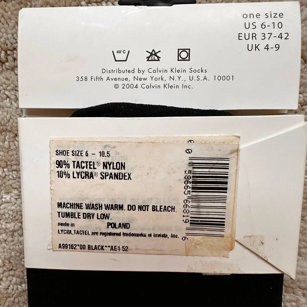 2 Pairs Calvin Klein Women’s Shoe Liners Microfiber Nylon Black Sock Liner